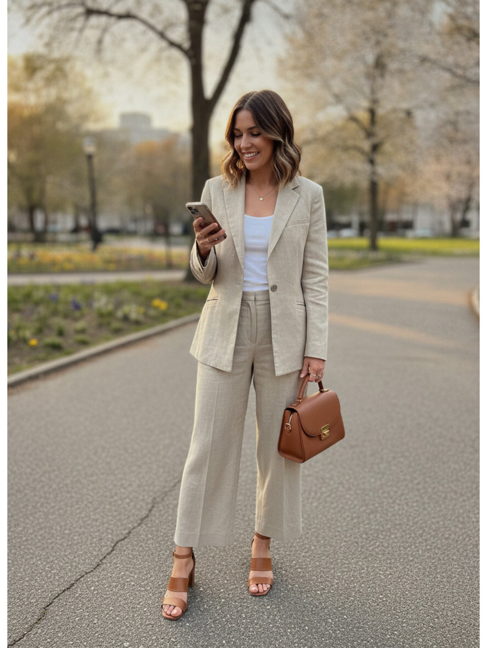 The Limited Beige Stretch Women's Pant Suit Size 4pants Medium jacket